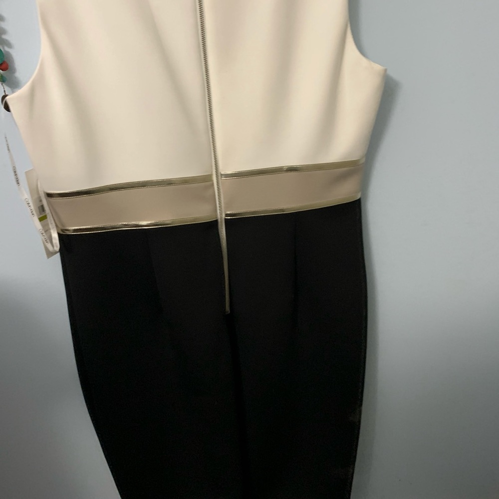 White and black Calvin Klein dress
